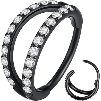 Double Hoop Nose Ring