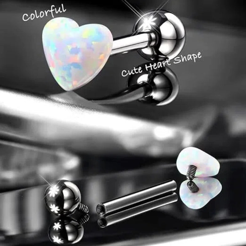 Heart Titanium Tongue Ring