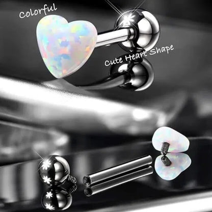 Heart Titanium Tongue Ring