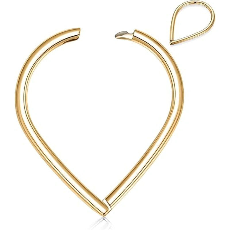 Gold Teardrop Seamless Clicker Ring 
