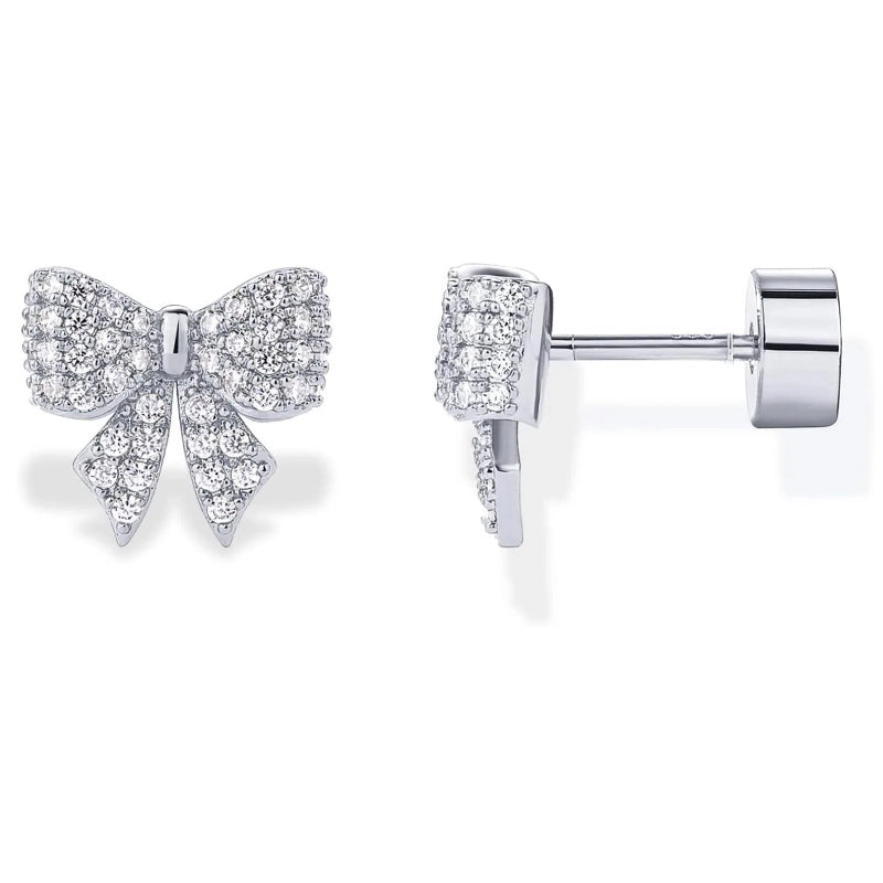 Flat Back Bow Earrings