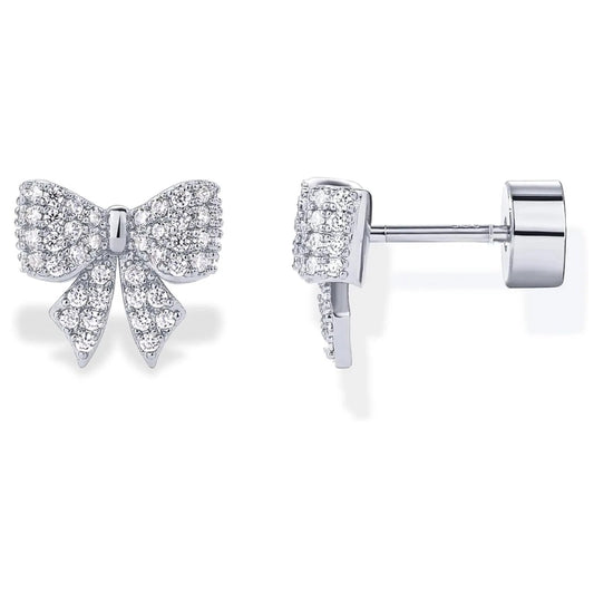 Flat Back Bow Earrings