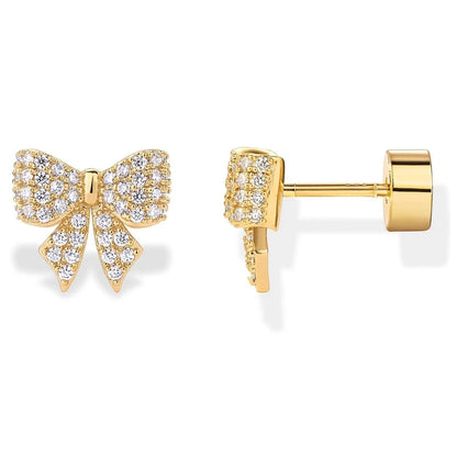 Flat Back Bow Earrings