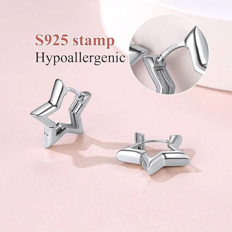 Star Huggie Earrings
