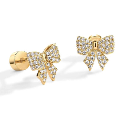 Flat Back Bow Earrings