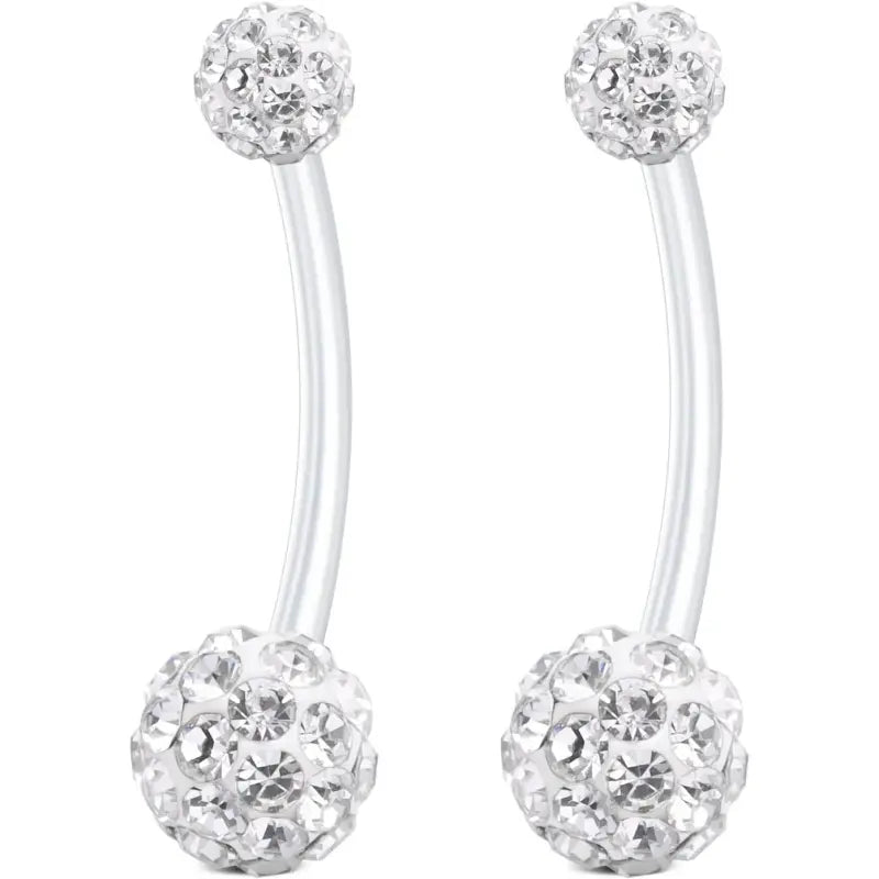 Diamond Decorated Soft Maternity Belly Button Ring