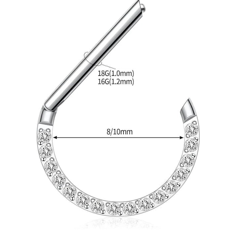 Semi-Circle Septum Clicker Ring