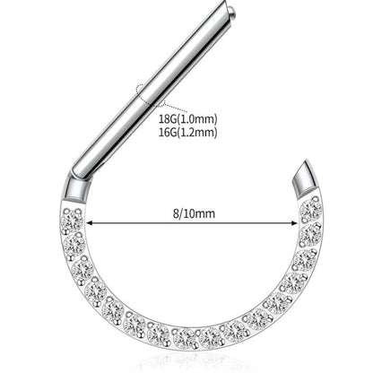 Semi-Circle Septum Clicker Ring