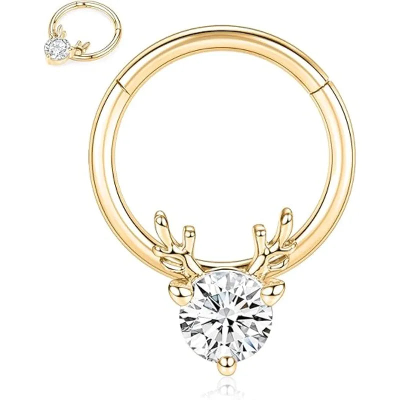 Elk Shape Septum Ring Clicker