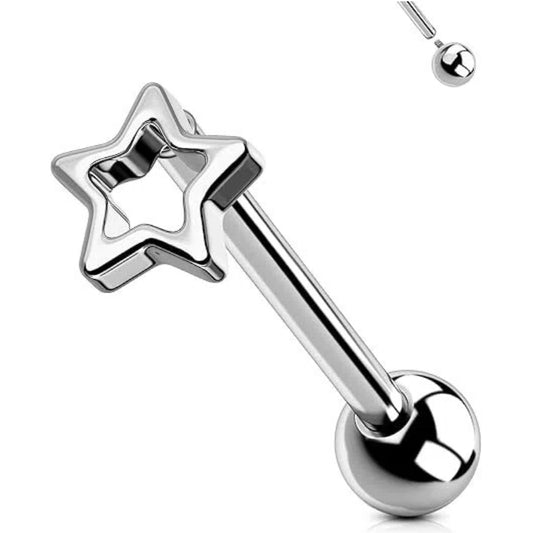 Star-Shaped Tongue Ring