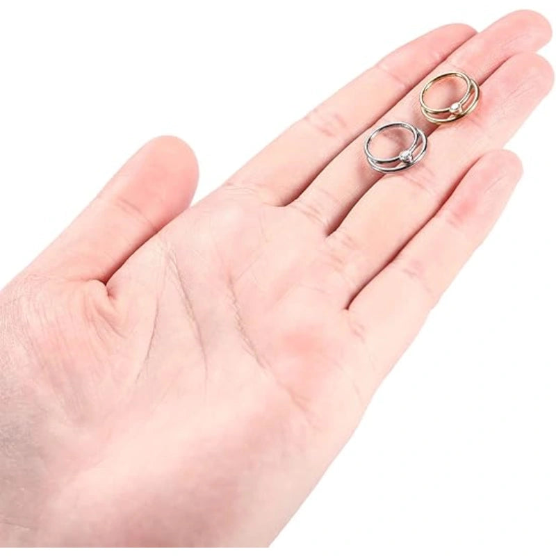 Double Hoop Septum Clicker with CZ