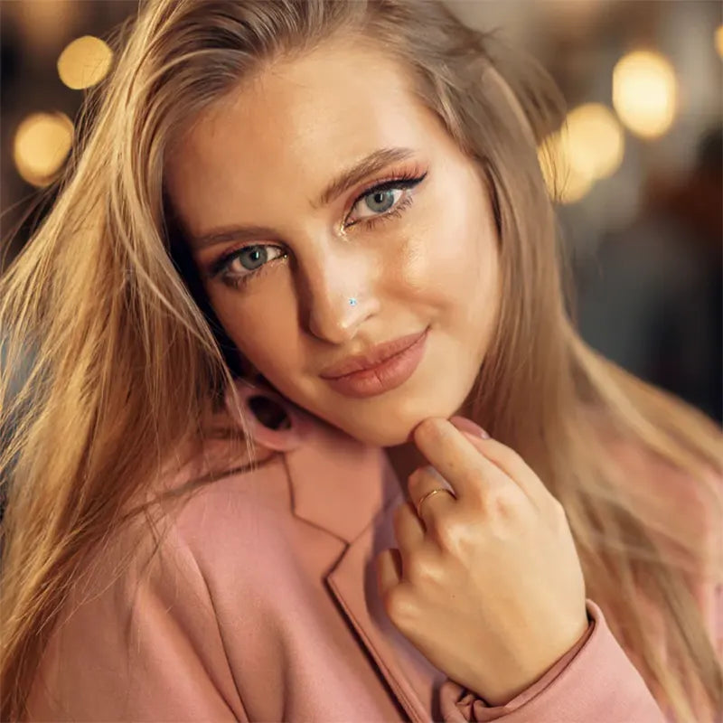 Aqua Glow Micro Nose Stud