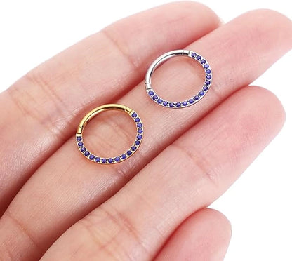 Gold Lapis Lazuli Septum Clicker