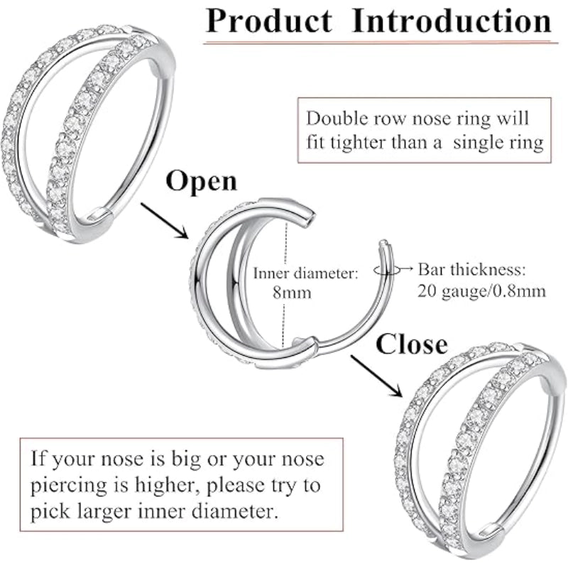 Double Hoop Nose Ring