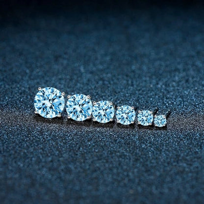 Blue CZ Stud Earrings