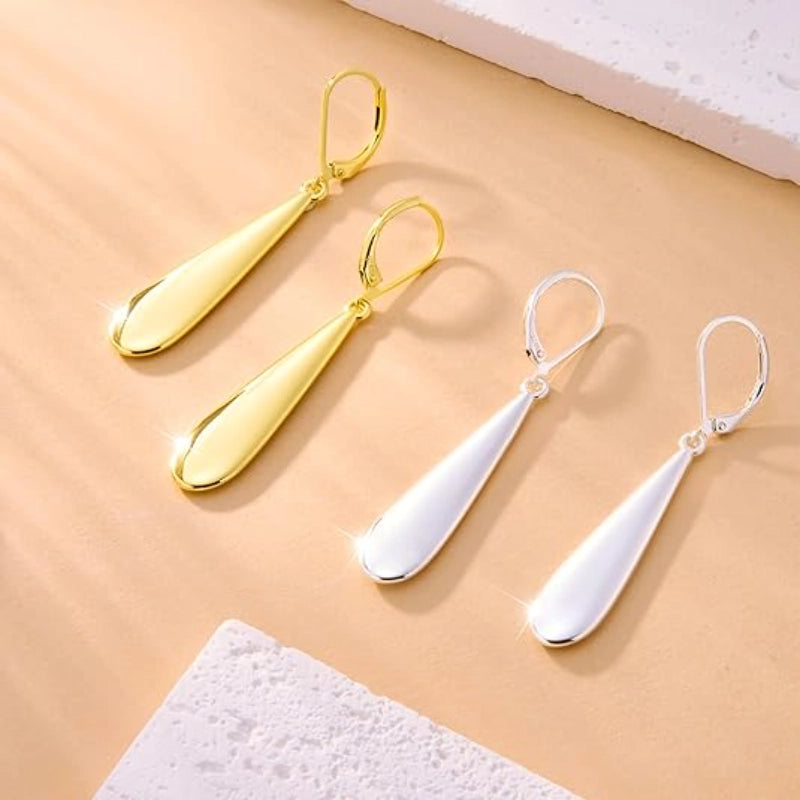 Long Teardrop Dangle Earrings