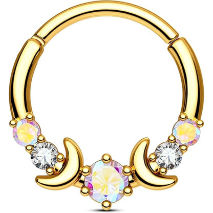 Moon Phase Septum Ring