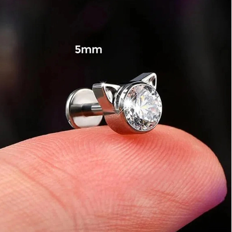 Cat Stud Earrings