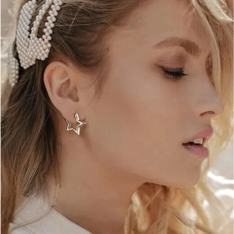 Star Huggie Earrings