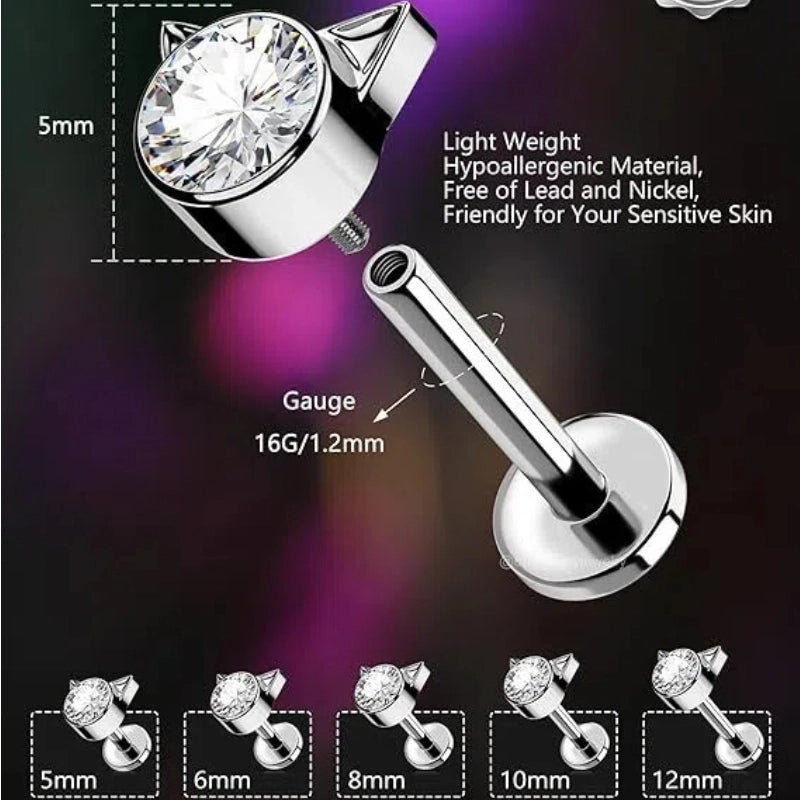 Cat Stud Earrings