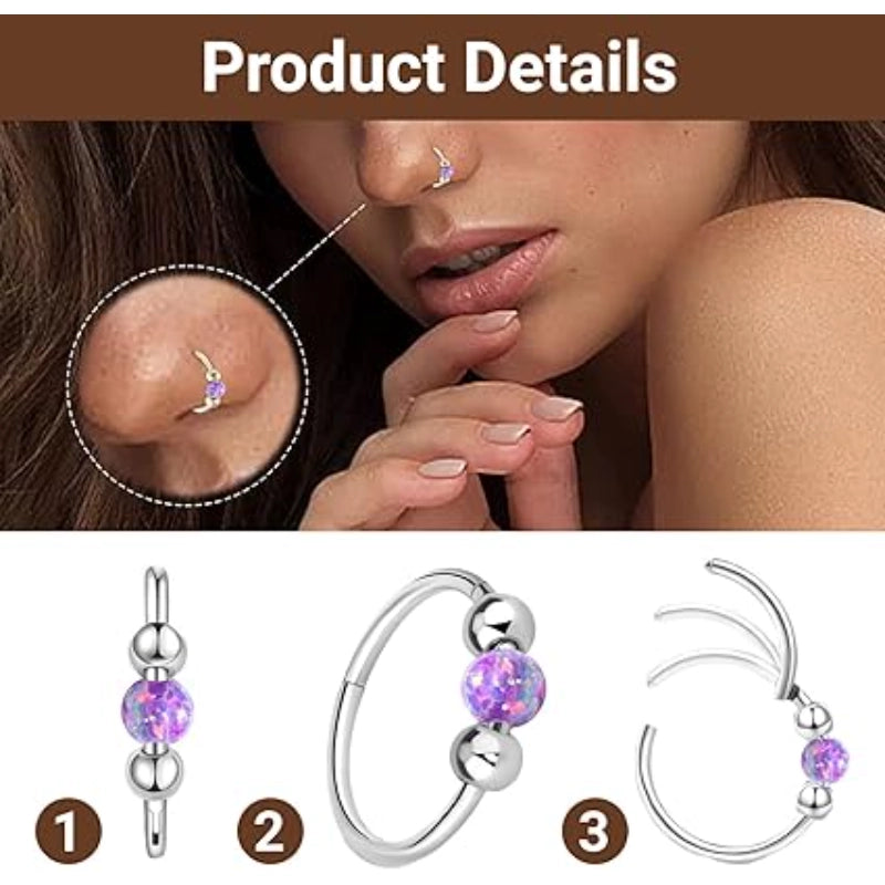 Purple zircon nose stud