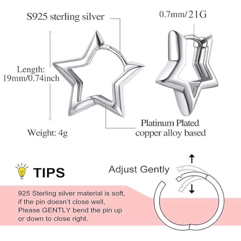 Star Huggie Earrings
