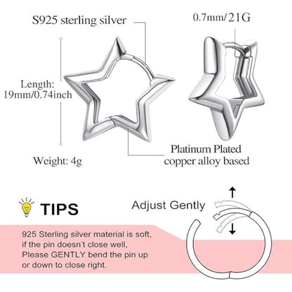 Star Huggie Earrings