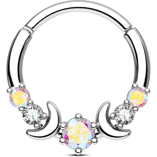 Moon Phase Septum Ring