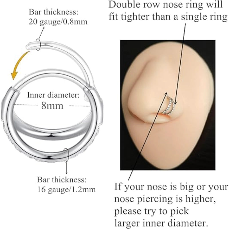 Double Hoop Nose Ring