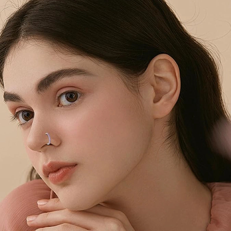 Purple CZ Nose Ring
