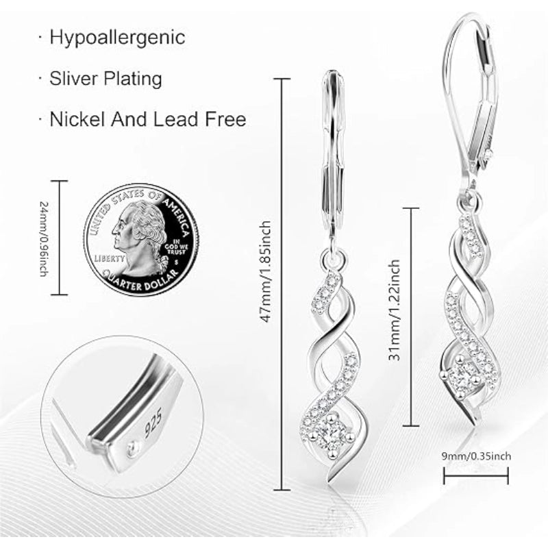 Infinity Drop Dangle Earrings