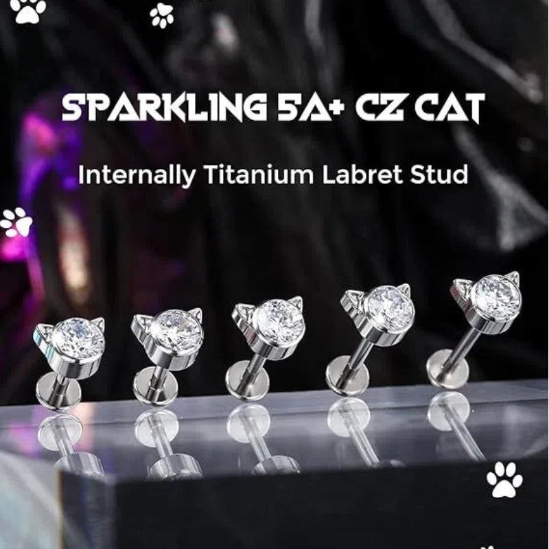 Cat Stud Earrings