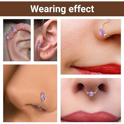 Purple zircon nose stud