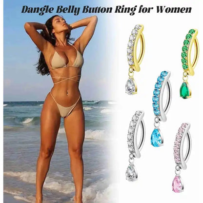 Hypoallergenic 14G Titanium Belly Button Clicker Ring