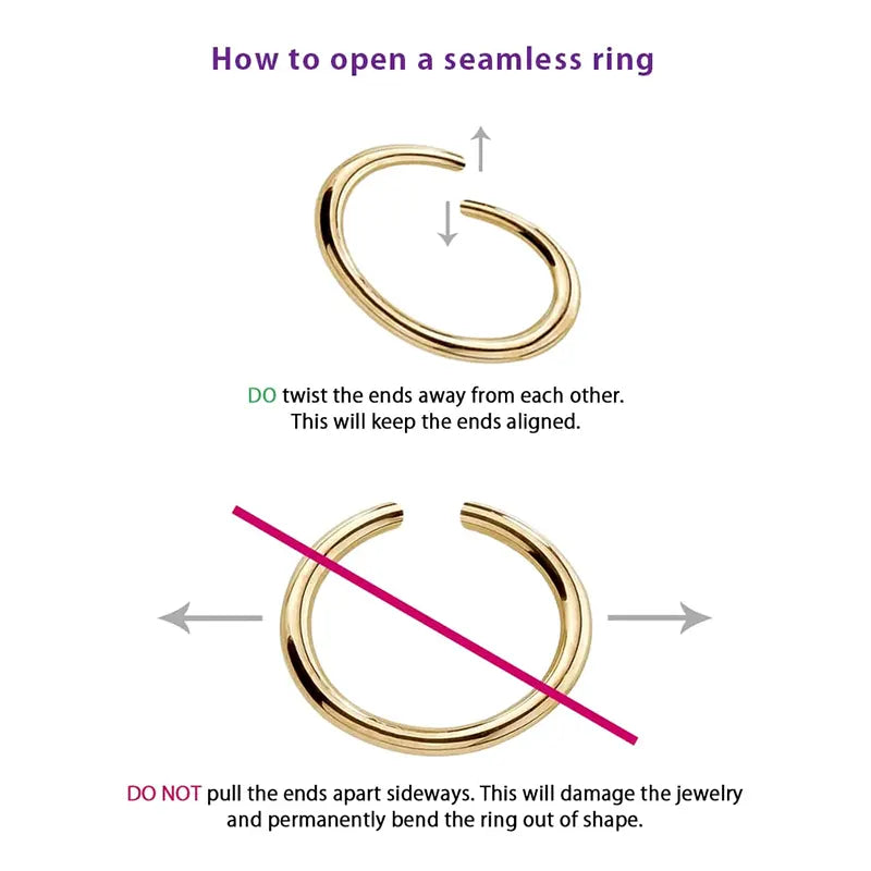 14K Gold Twisted Hoop Seam Ring