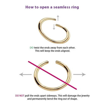 14K Gold Twisted Hoop Seam Ring