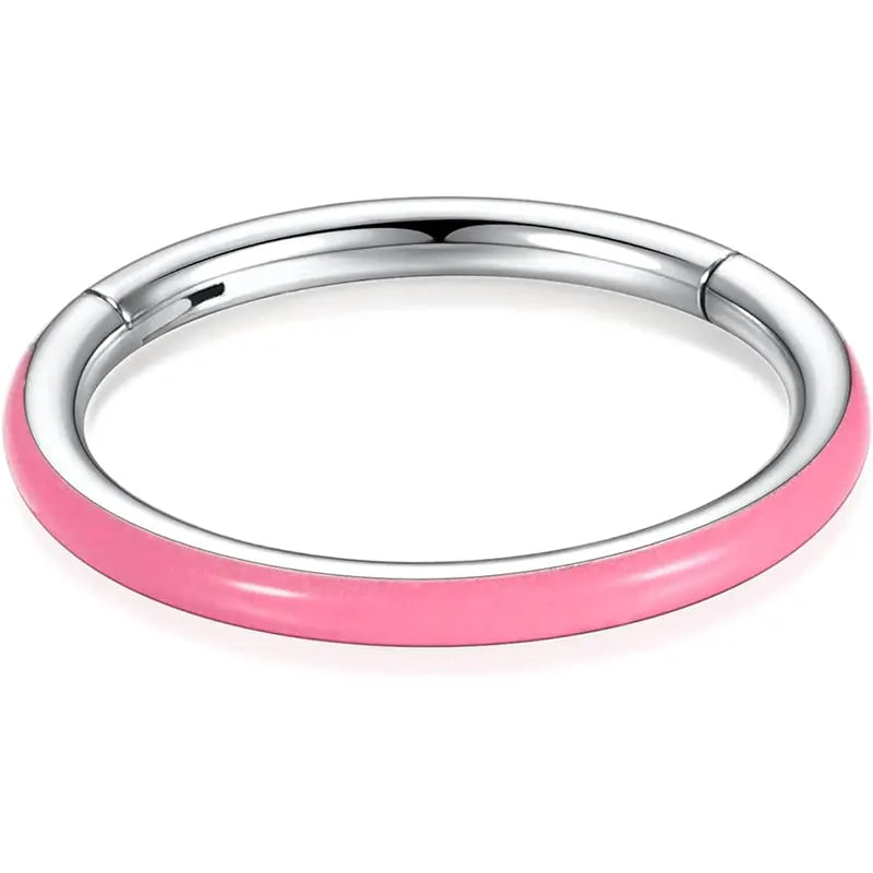 316L Side Fluorescent Open Ring 1.2 Silver Fluorescent Powder