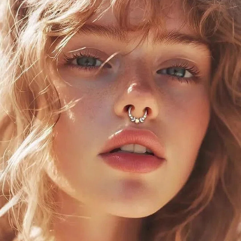 Moon Phase Septum Ring
