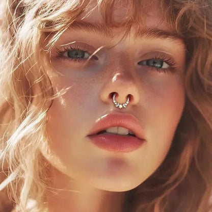 Moon Phase Septum Ring