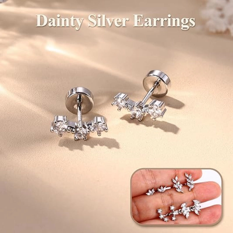 CZ Flat Back Earrings