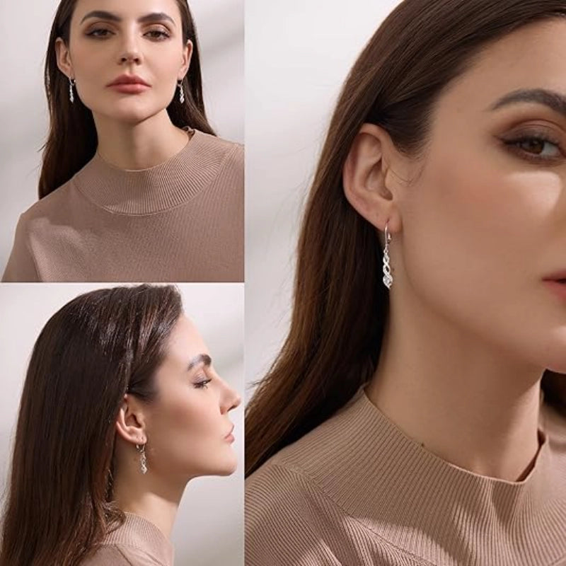 Infinity Drop Dangle Earrings