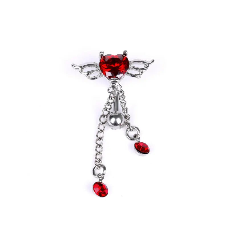 Devil Angel Belly Button Ring – Steel Navel Piercing