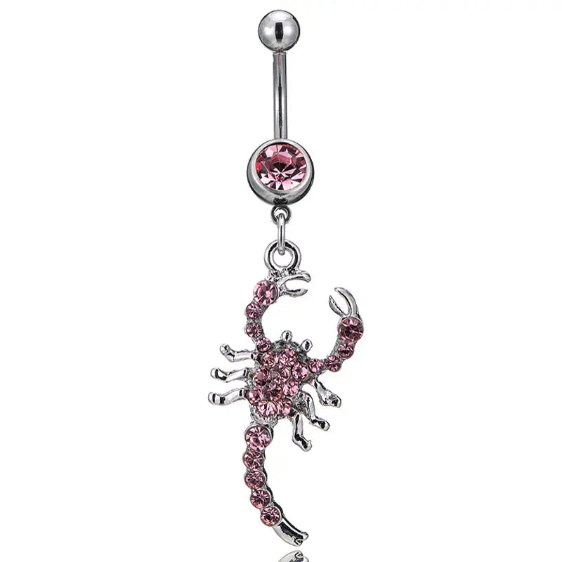 Sparkling Scorpion Belly Button Ring Piercing Jewelry