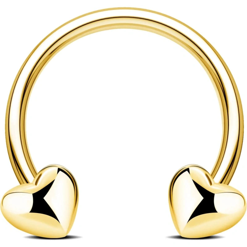 16G Heart Septum Ring & Cartilage Hoop – Piercing Jewelry