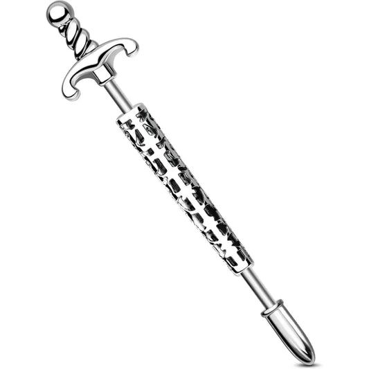 14G Sharp Sword Earrings – 316L Medical Steel Barbell