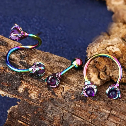 3PCS Cartilage Earrings – Surgical Steel Helix & Tragus Set