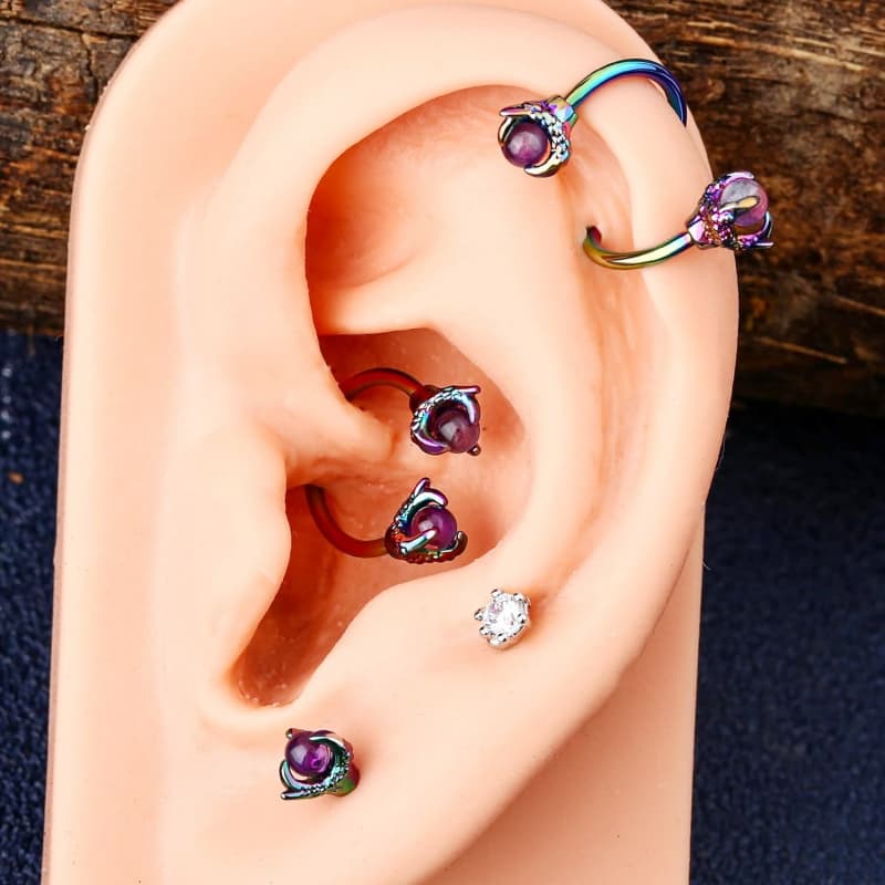 3PCS Cartilage Earrings – Surgical Steel Helix & Tragus Set