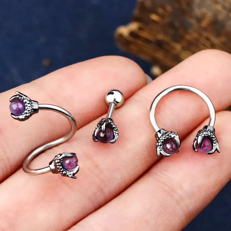 3PCS Cartilage Earrings – Surgical Steel Helix & Tragus Set
