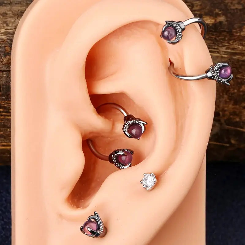 3PCS Cartilage Earrings – Surgical Steel Helix & Tragus Set