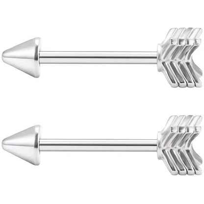14G 2PS Nipple Rings - Anchor, Cuff, Arrow, Screw